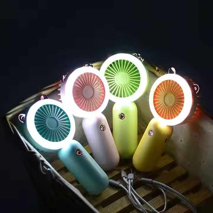 Mini ventilador orejitas con luz LED
