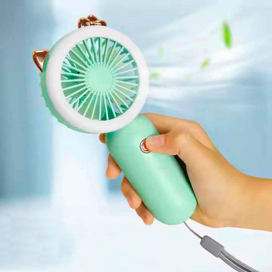 Mini ventilador orejitas con luz LED